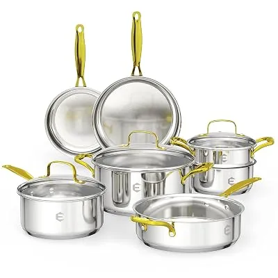 Ublue Stainless Steel Cookware Set, 26-Piece