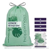 happimess Douglas 20-Count Unscented 13.2 Gal Trash Bags, Green, Pack of 4