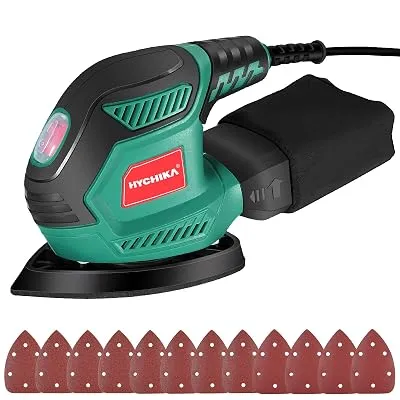 12-Pcs HYCHIKA Detail Sander, 14,000 OPM Compact Electric Sander Tool