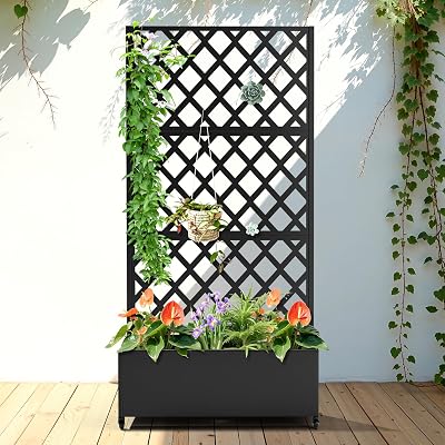 FENCY Metal Planter Box with Privacy Screen - $95.45 ($170.25)