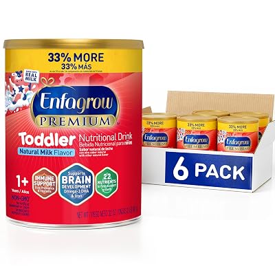 Enfagrow Premium Toddler Milk Nutritional Drink, Natural Milk 32 Oz, 6 CT - $109.20 ($197.98)