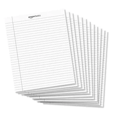 Amazon Basics Legal/Wide Ruled 8-1/2 by 11-3/4 Legal Pad, White