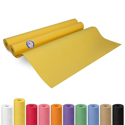 IDL Packaging 24″ x 1200″ Yellow Kraft Paper Roll, Pack of 2 – USA-Made