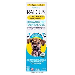 RADIUS USDA Organic Canine Pet Toothpaste 1 Unit, 3 oz, Non