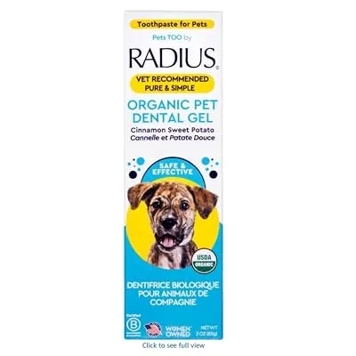 RADIUS USDA Organic Canine Pet Toothpaste 1 Unit, 3 oz, Non