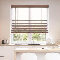 DEZ FURNISHINGS Cordless Faux Wood Blind