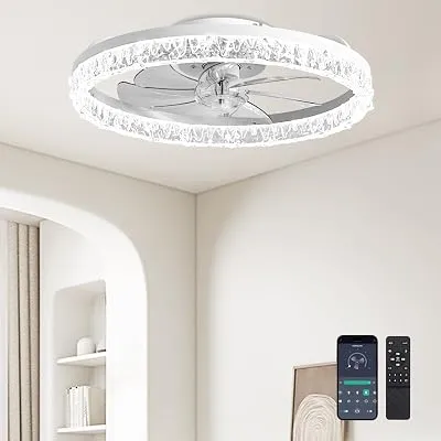 DIAMONDFORGE Modern Ceiling Fan with Lights