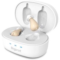 Rechargeable OTC Hearing Aids for Seniors, Digital Hearing Aids with Smart Noise Reduction & Feedback Cancellation, Discreet Mini in-Ear Design with Easy Button Control, Up to 100H of Use