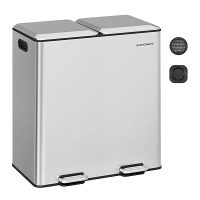 SONGMICS Trash Can, 2 x 8 Gallon, Soft-Close Lids