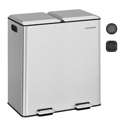 SONGMICS Trash Can, 2 x 8 Gallon, Soft-Close Lids - $89.99 ($129.99)