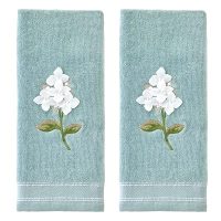 SKL Home Farm Hydrangea Hand Towel Set-2pc, Embroidered