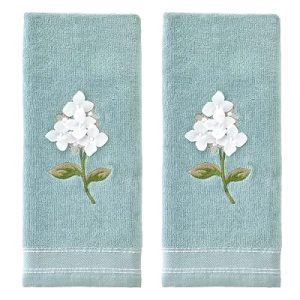 SKL Home Farm Hydrangea Hand Towel Set-2pc, Embroidered