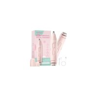 Vankoo 2 in 1 Facial Hair Remover & Eyebrow Trimmer for Women (Pink) | Electric Face Shaver & Epilator for Face Painless Flawless Facial Hair Removal for Women Peach Fuzz & Upper Lip Hair Remover