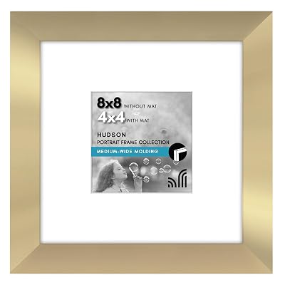 Americanflat 8×8 Picture Frame – Matted to 4×4 – Engineered - $7.99 ($10.50)