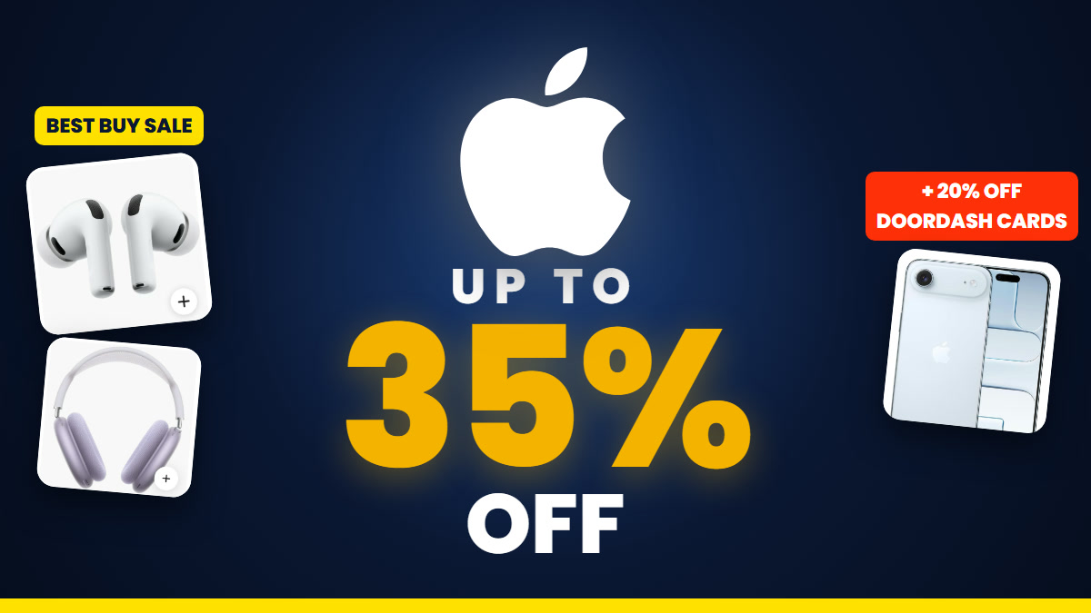 35 off - Up to 35% Off Apple Products at Best Buy with Discounted DoorDash Gift Cards