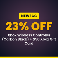 Xbox Wireless Controller (Carbon Black) + $50 Xbox Gift Card Bundle: 23% Off at Newegg