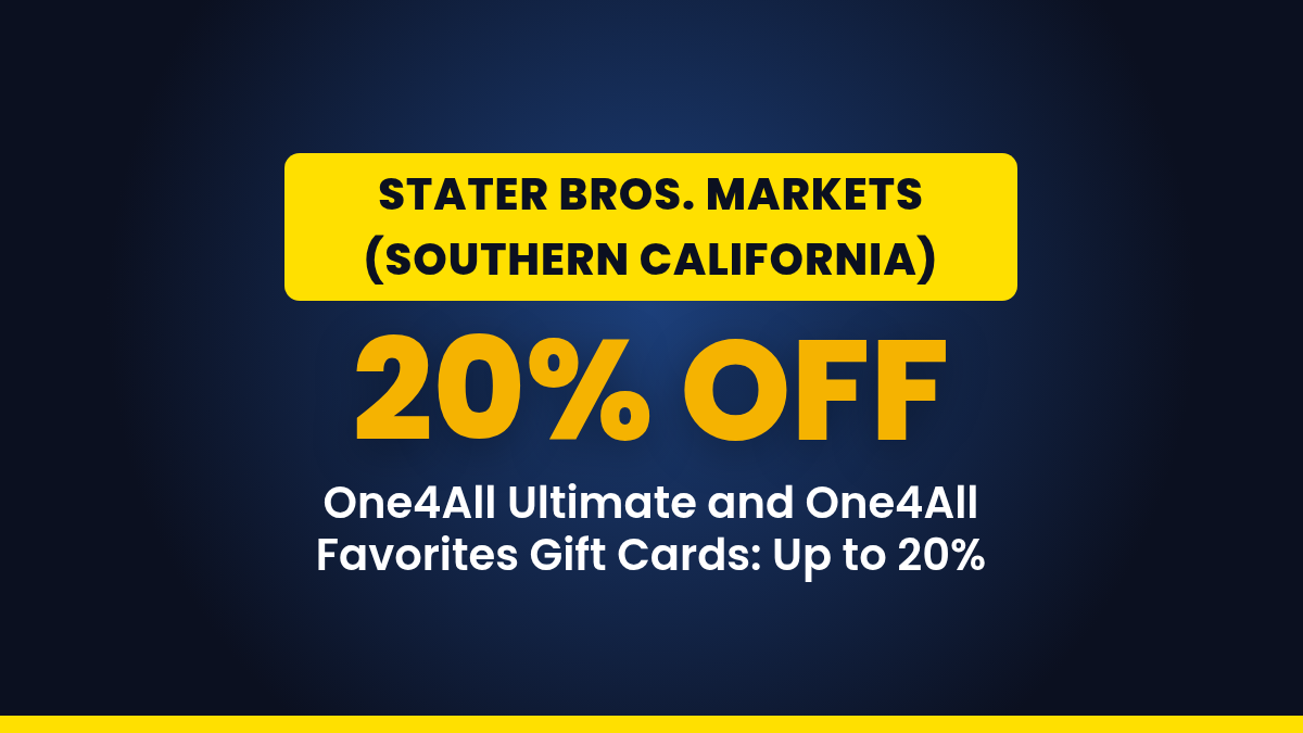 One4All Ultimate and One4All Favorites Gift Cards: Up to 20% Off at Stater Bros