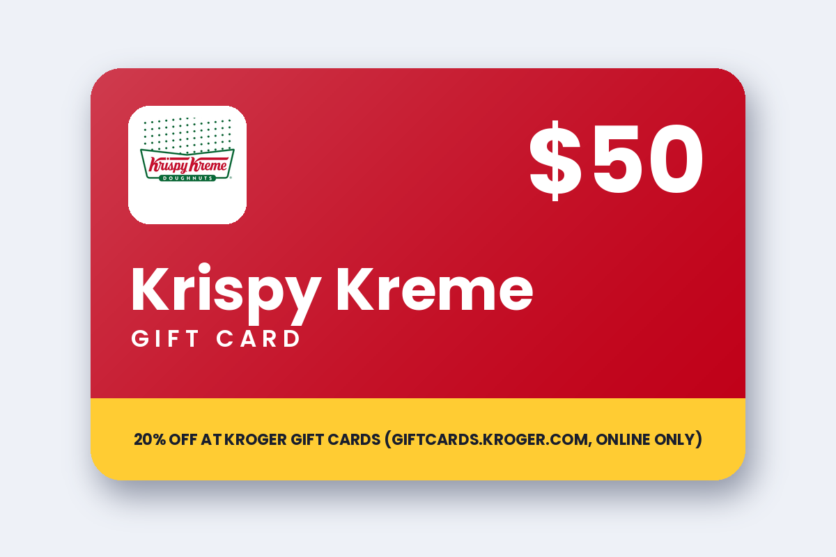 Krispy Kreme $25 & Starbucks $50 eGift Cards: Up to 20% Off at Kroger