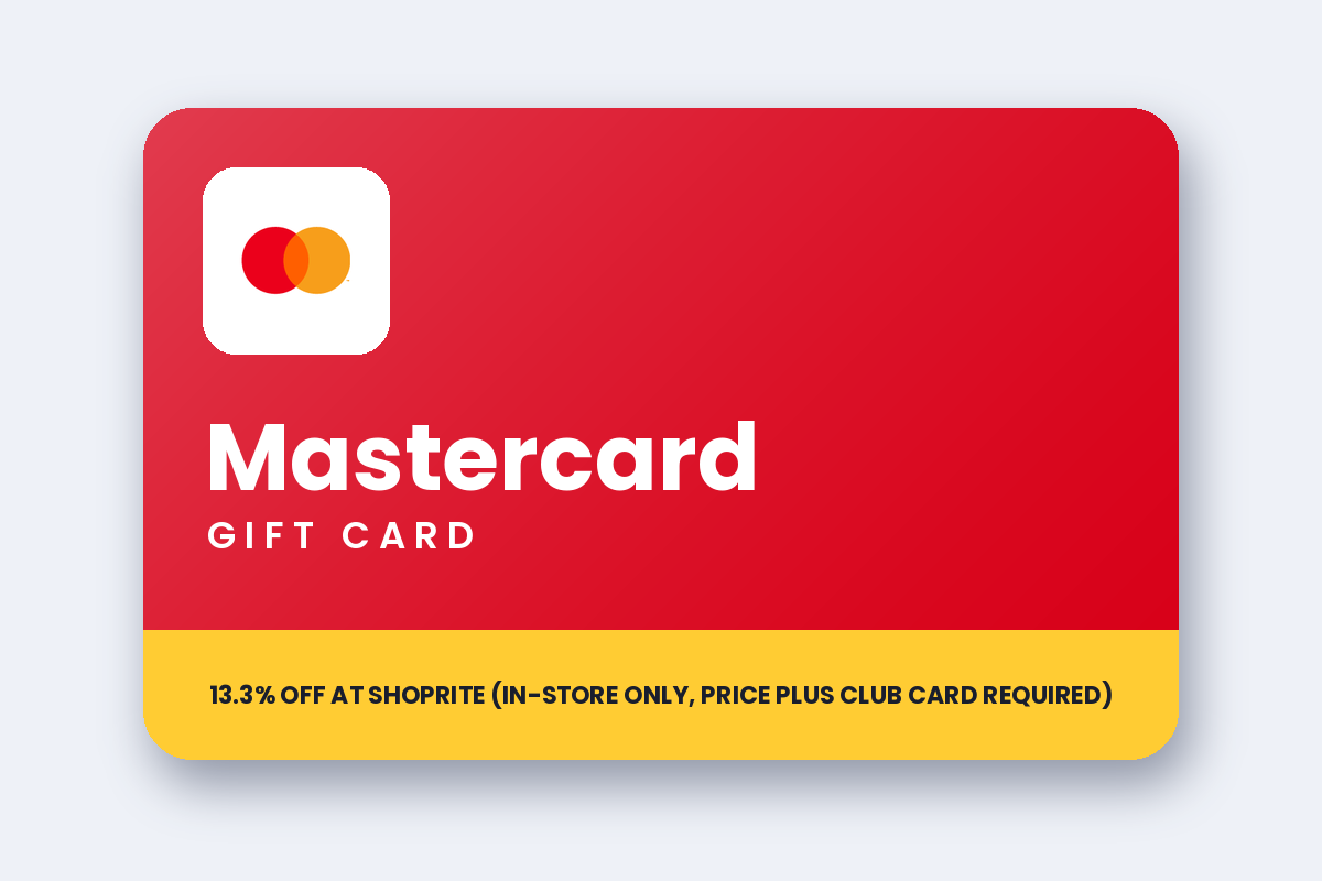 Visa and Mastercard Gift Cards: Up to 13% Off at ShopRite