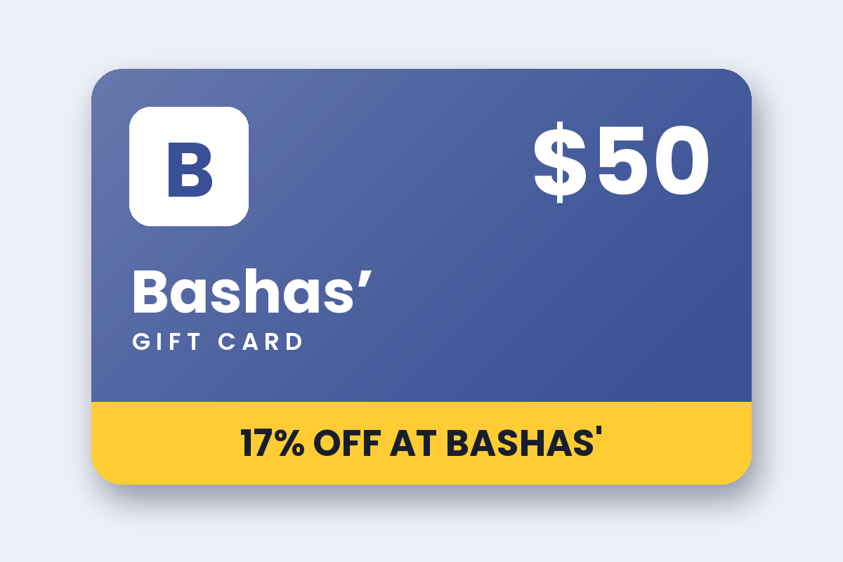 Bashas’ Gift Card Promo: Buy $50 in Gift Cards, Get a $10 Bashas’ Gift Card: Up to 16.7% Off at Bashas’