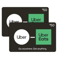 Uber / Uber Eats eGift Cards (Two $50 Cards): Up to 20% Off at Costco
