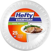 Hefty Everyday Soak-Proof Foam Plates 10.25 Inch 25 Count