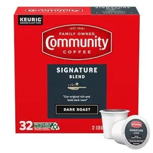 Community Coffee Signature Blend Dark Roast K-Cup Pods 32-Ct