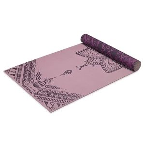 Gaiam Reversible Yoga Mat, 6mm Thick Print Mat