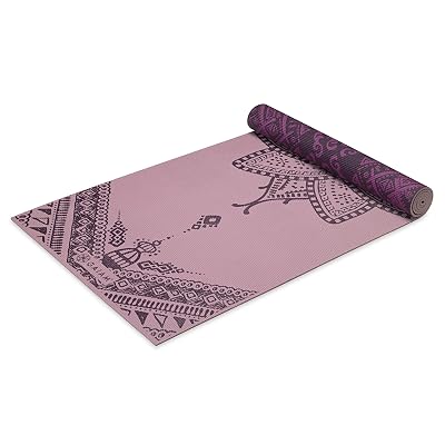 Gaiam Reversible Yoga Mat, 6mm Thick Print Mat - $25.18 ($39.98)