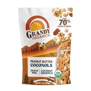 Grandy Organics Coconola Peanut Butter Organic, 9 Ounce