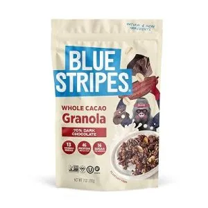 Blue Stripes Whole Cacao Granola, 5g Protein Per Serving