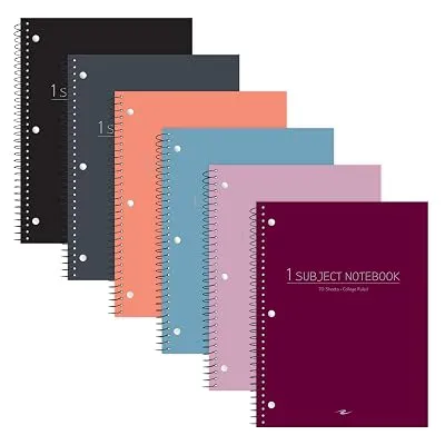 Roaring Spring College Ruled Spiral Notebook 6 Pack 10.5″ 8″ - $11.31 ($20.31)