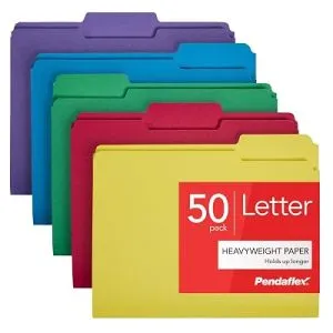 Pendaflex Heavy Duty File Folders, 50 Pack