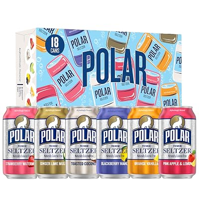 Polar Seltzer Water Sampler Variety Pack, 18 pack