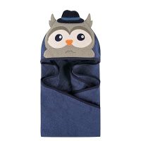 Hudson Baby Unisex Baby Cotton Animal Face Hooded Towel, One Size