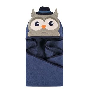 Hudson Baby Unisex Baby Cotton Animal Face Hooded Towel, One Size
