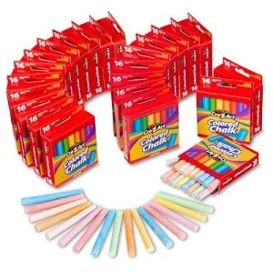 Cra-Z-Art Colored Chalk Sticks 16 Count, 24-Pack 384 Sticks
