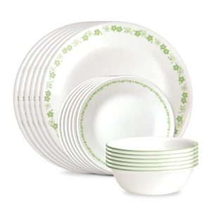 Corelle Vitrelle 18 Piece Glass Dinnerware Sets Service for 6