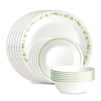 Corelle Vitrelle 18 Piece Glass Dinnerware Sets Service for 6