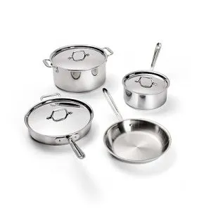 All-Clad D3® Stainless Steel Cookware Set, 7-Piece
