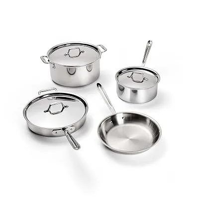 All-Clad D3® Stainless Steel Cookware Set, 7-Piece
