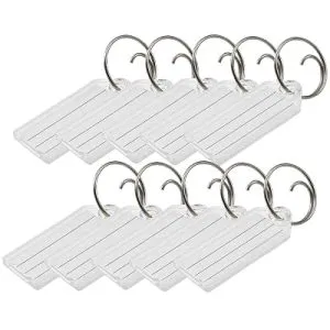 Lucky Line Key Tag with Tang Easy Key Ring, Box of 100