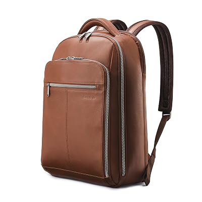 Samsonite Classic Leather Backpack, Cognac - $73.69 ($189.99)