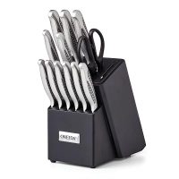 Oneida Crosshatch 14-Piece Kitchen Knife Set with Block