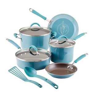 Rachael Ray Cucina Nonstick Cookware/Pots and Pans Set, 10 Piece