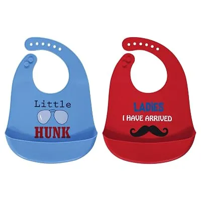 Luvable Friends Unisex Baby Silicone Bibs, One Size - $6.47 ($11.19)