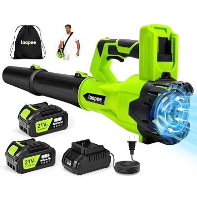 laapee Leaf Blower Cordless 650CFM with 2×4.0Ah Battery & Fast Charger - $38.49 ($73.08)