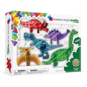 MAGNA-TILES Dinos 5-Piece Magnetic Construction Set