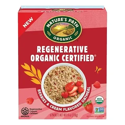 Nature’s Path Berries & Cream Oatmeal, 8 oz, 6-Pack - $16.38 ($38.94)