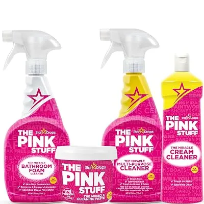 The Pink Stuff Miracle Cleaning Bundle (Paste, Spray, Foam, Cream)